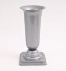 Váza plastová se zátěží 30 x 16 cm, stříbrná 