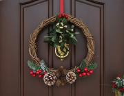 Věnec pletený přírodní s jmelím 