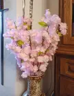 Větev třešeň 78 květů 98 cm světle růžová 