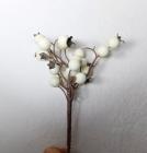 Zápich bobule - šípky 23 cm,  bílá 