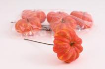 Zápich s dekorativní dýní 19 cm oranžová 