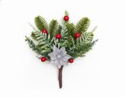 Zimní dekorace s květem 