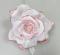 Květ růže 9 cm, bílá - růžový okraj 
