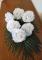 Smuteční kytice bílých růží 